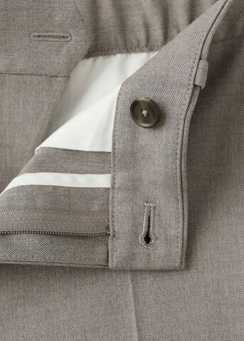 MANGO MAN Regular Pleated Pants 'Johan' in Grey