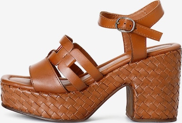 Sandalo di CAFè NOIR in marrone: frontale
