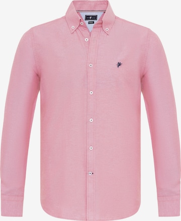 DENIM CULTURE Button Up Shirt 'EDIZ' in Pink: front