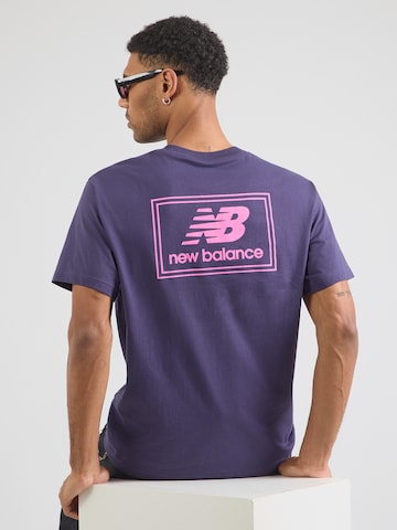 new balance Koszulka w kolorze fioletowy: przód