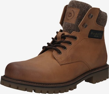 bugattiČizme na vezanje - smeđa boja: prednji dio