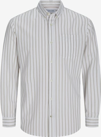 JACK & JONES Slim fit Button Up Shirt in White: front