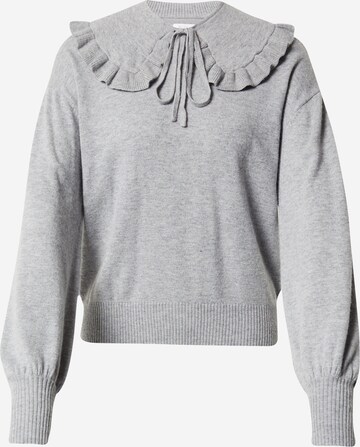 Aligne Sweater 'Eva - Detachable collar jumper' in Grey: front