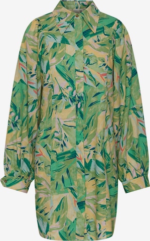 Y.A.S Shirt Dress 'PALMAS' in Green: front