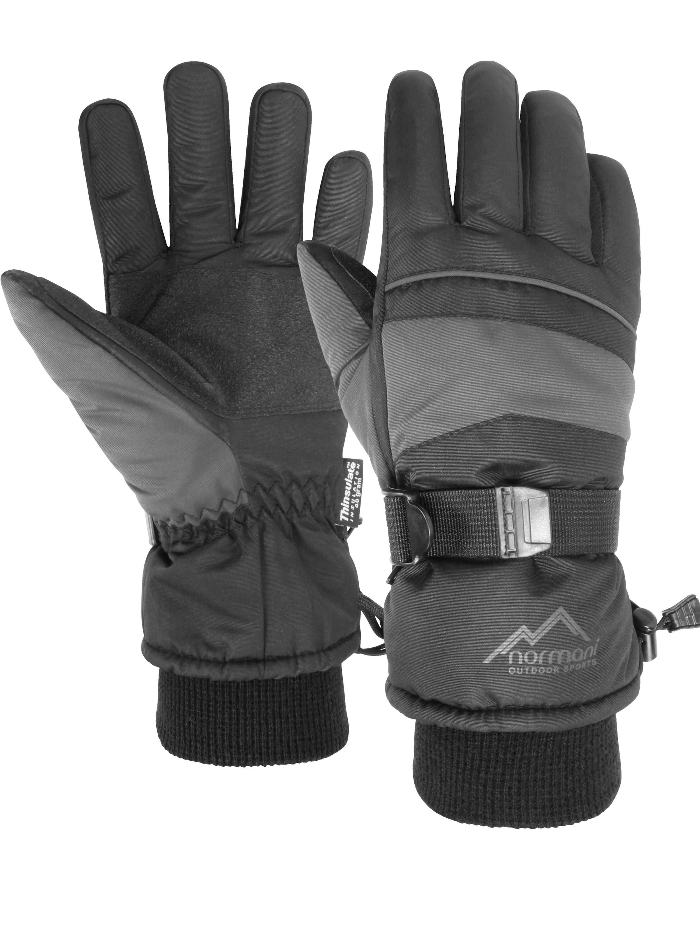 normani Handschuhe 'Snowguard ProTect II' in Grau: Vorderseite