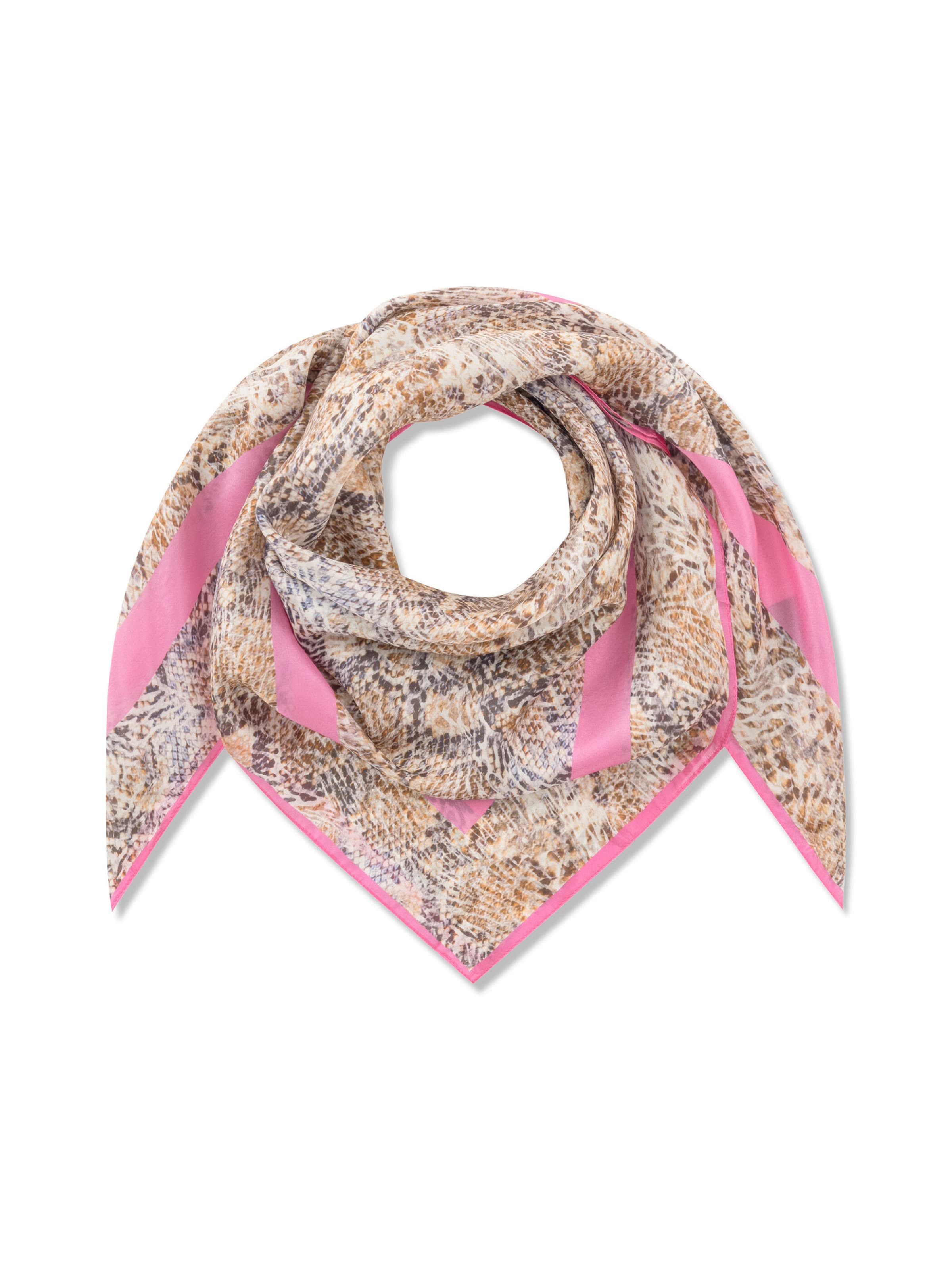 CODELLO Tuch Seidentuch Schlangen-Print in Beige