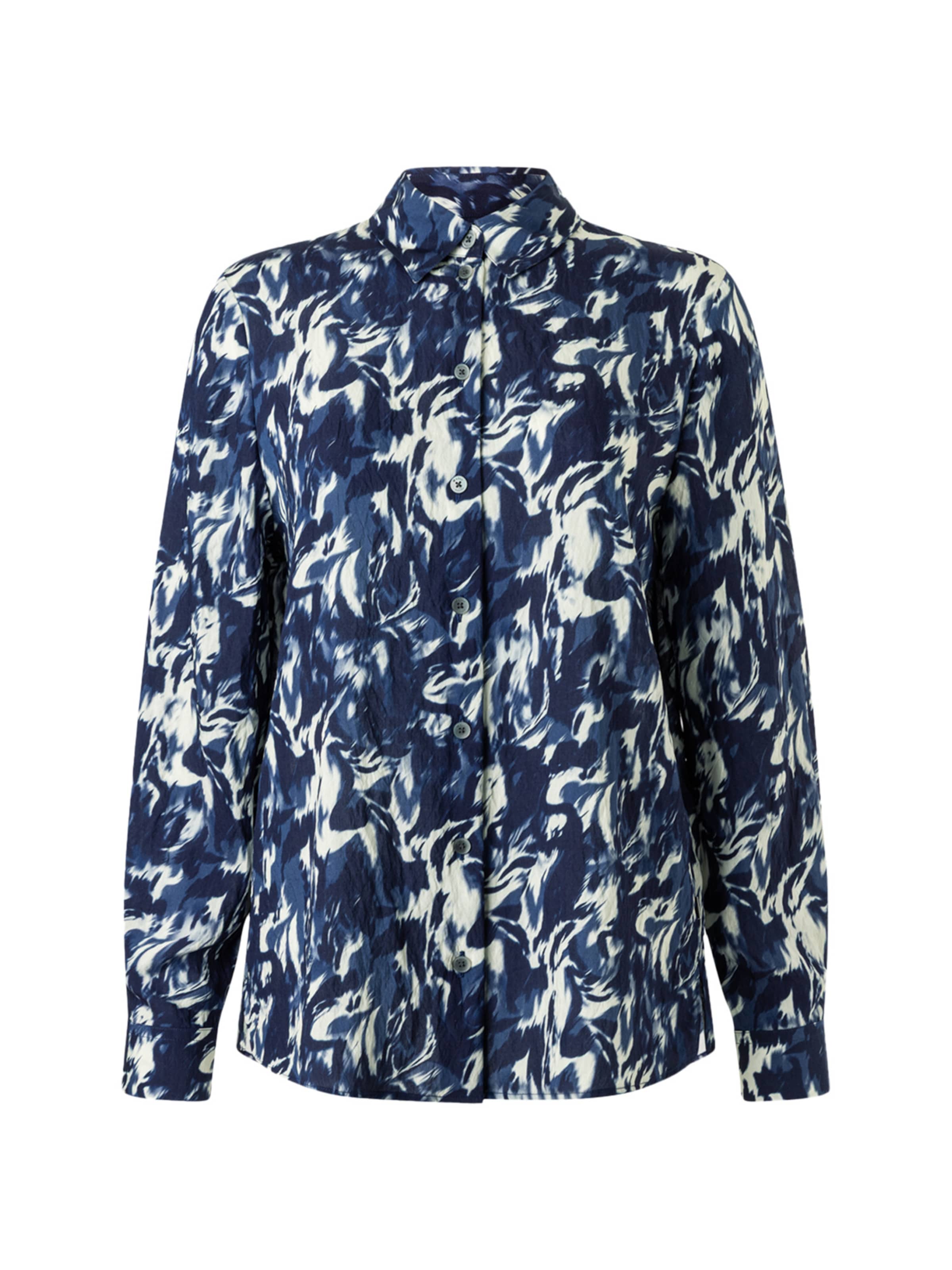 MAERZ Muenchen Langarmbluse ' 189701 ' in Blau: Vorderseite