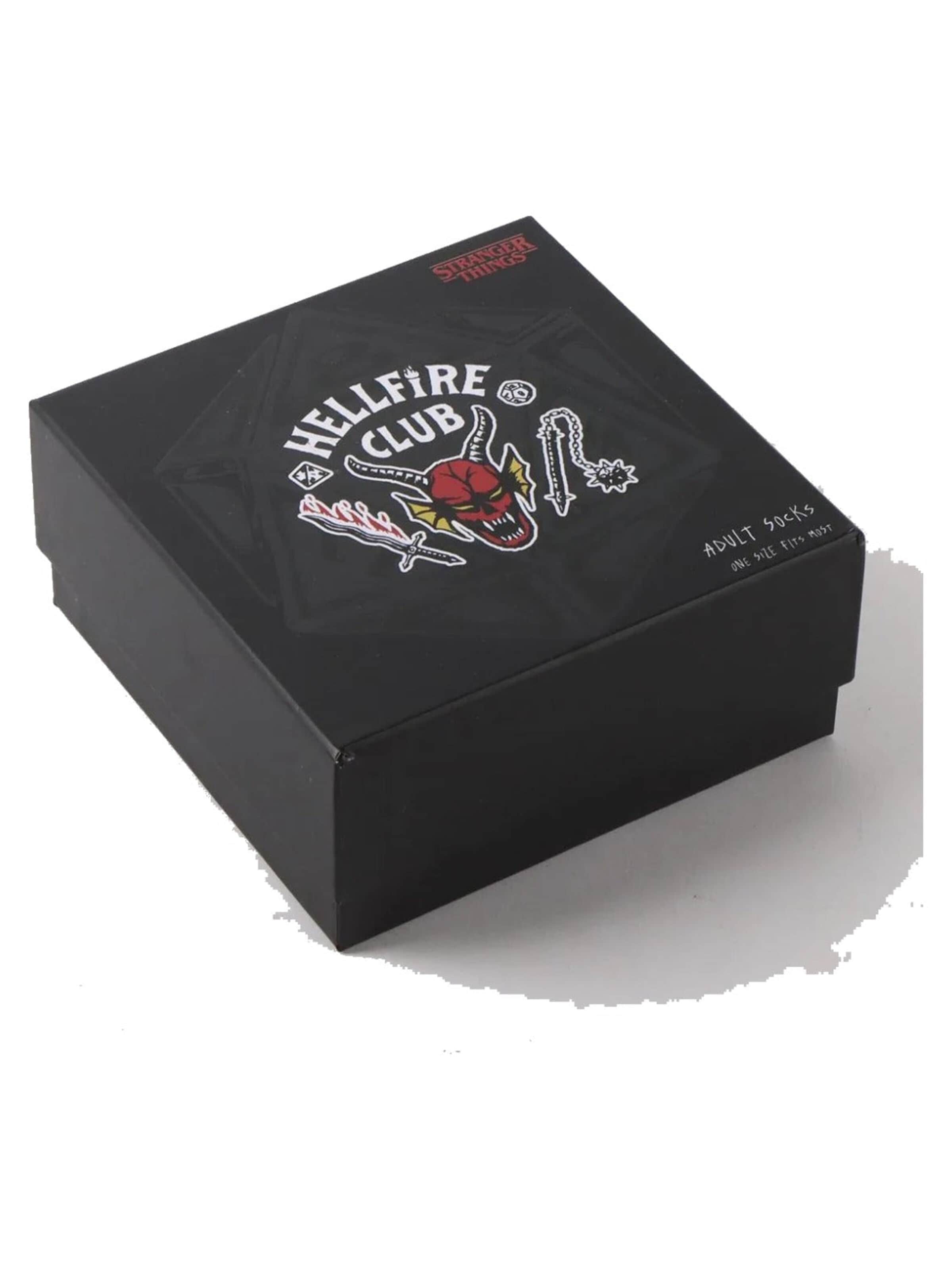 Stranger Things Sokken 'Stranger Things Hellfire Club Sokken 3-Pack Maat 38-45' in Zwart