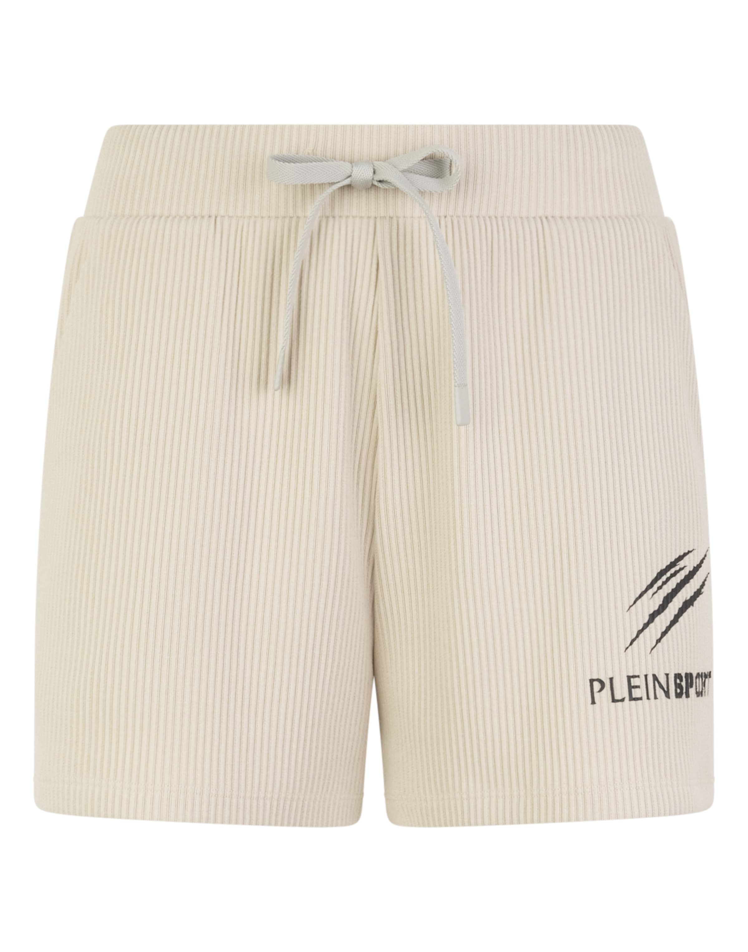 Plein Sport Loose fit Trousers in Beige: front