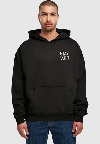 Felpa 'Stay Wild' di Merchcode in nero: frontale