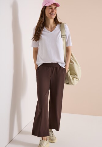 CECIL Wide Leg Hose 'Neele' in Braun