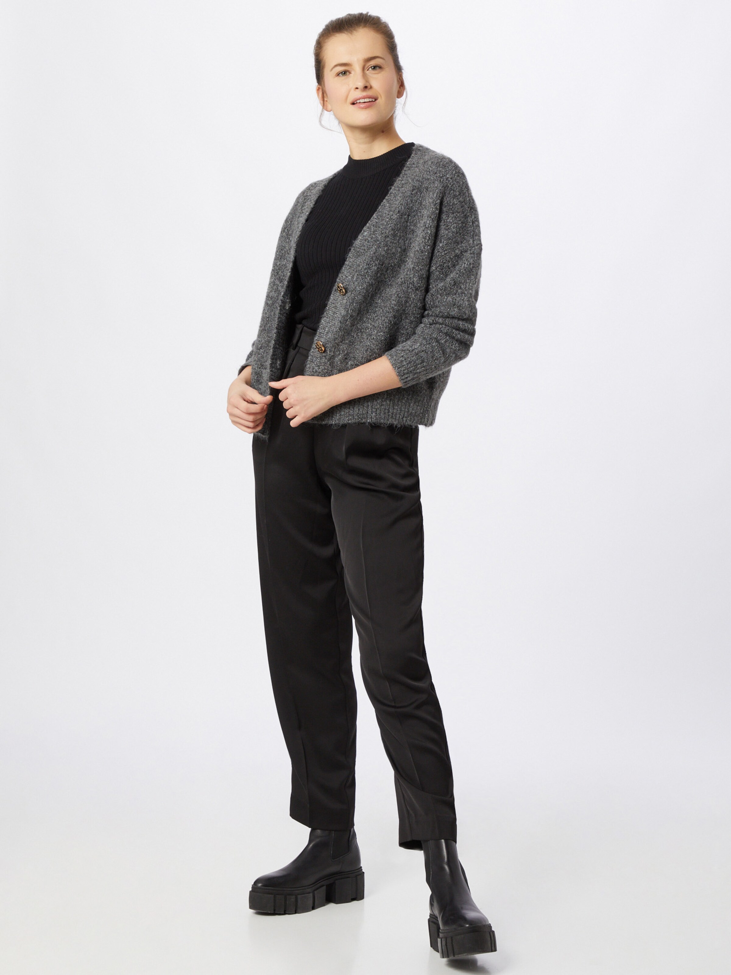ZOY ダークグレーセーター ONLY Knit Cardigan 'ZOEY' in Dark Grey | ABOUT YOU