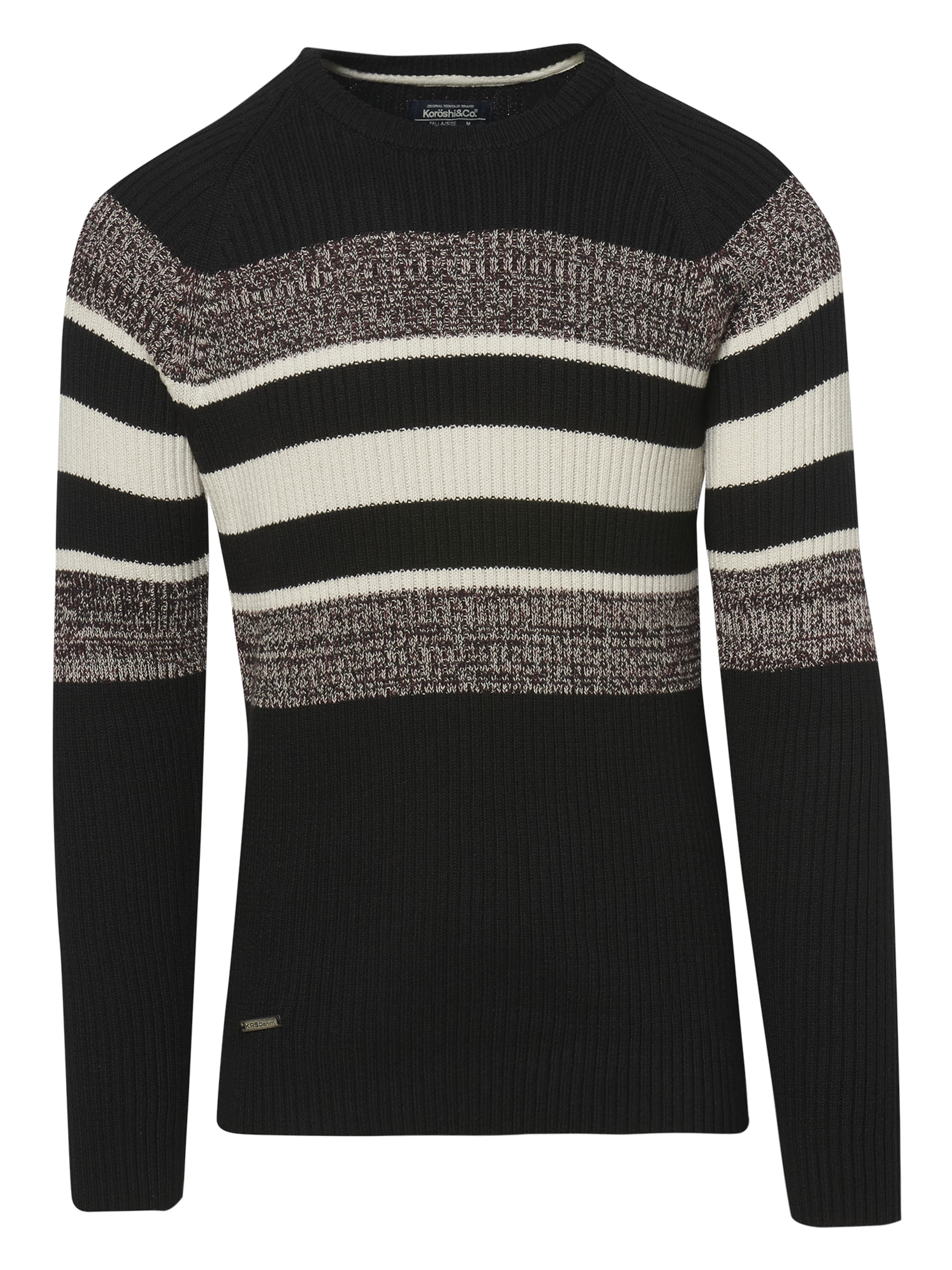 Pull-over KOROSHI en noir : devant