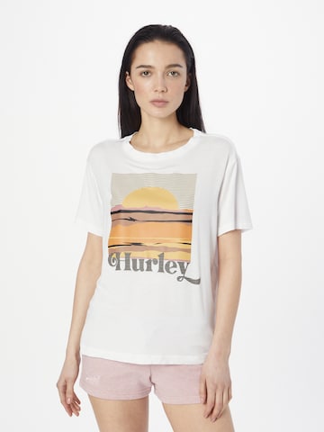T-shirt fonctionnel Hurley en blanc : devant
