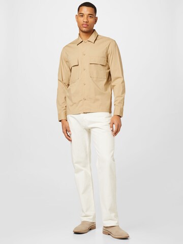 Calvin Klein Comfort Fit Hemd in Beige