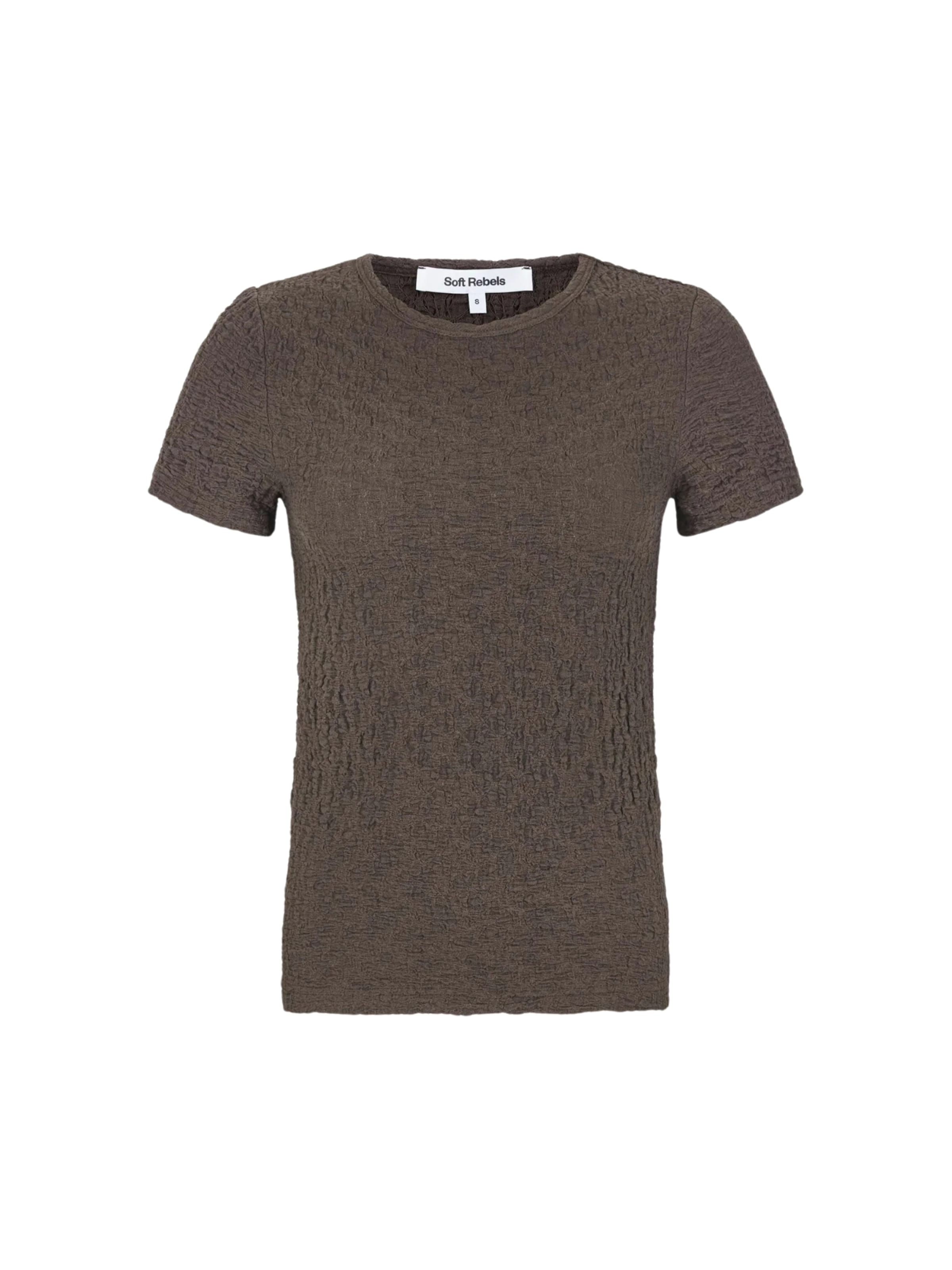 Soft Rebels Tričko 'Gizelle ' – hnědá: přední strana