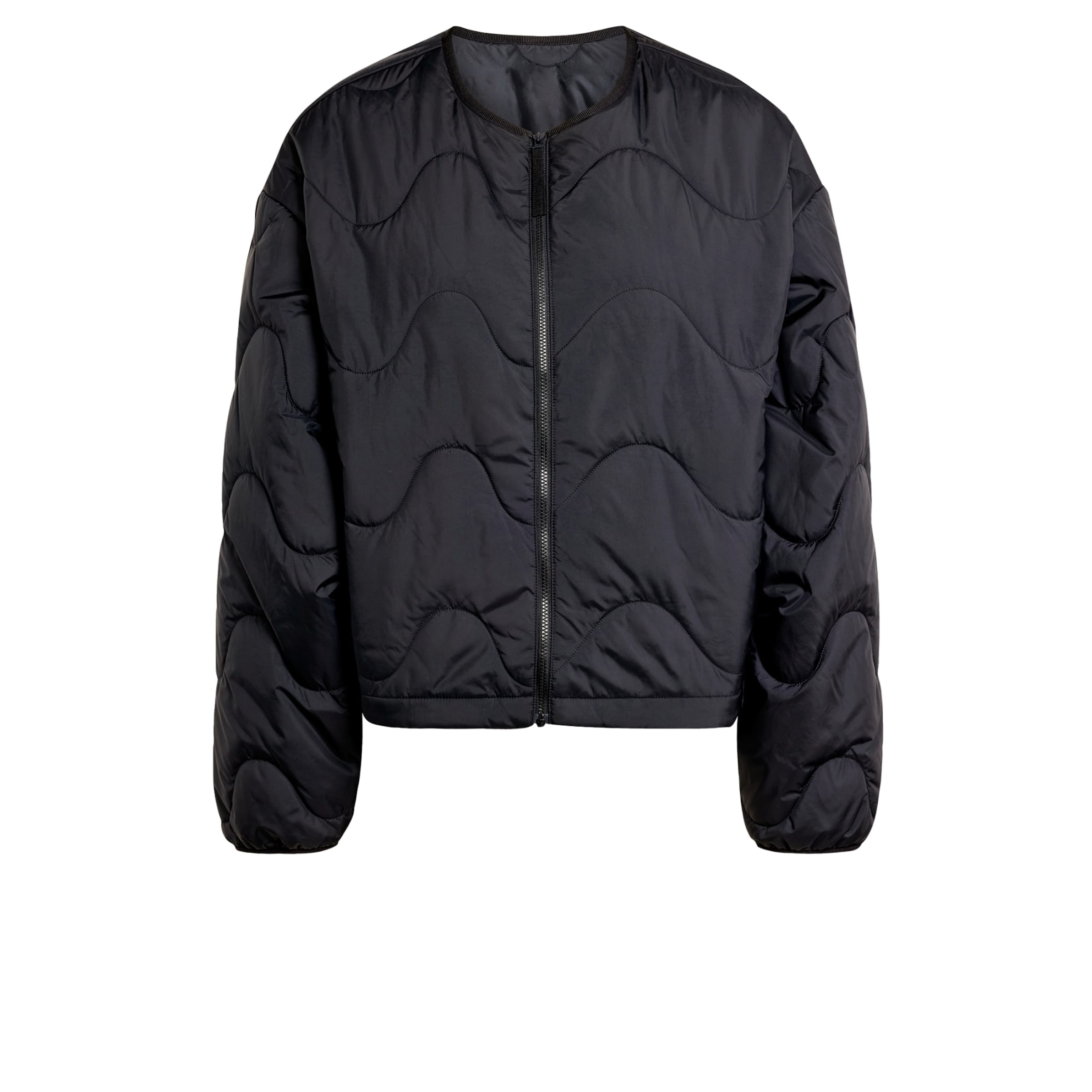 ADIDAS SPORTSWEAR Αθλητικό μπουφάν 'Nuganic Insulation' σε μαύρο: μπροστά