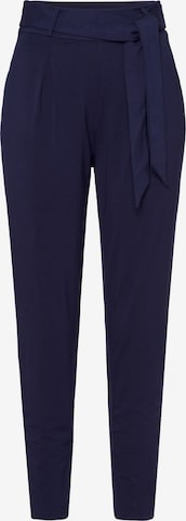 Les Lunes Tapered Pleat-Front Pants 'Jade' in Blue: front
