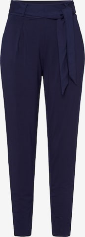 Les Lunes Tapered Bundfaltenhose 'Jade' in Blau: predná strana