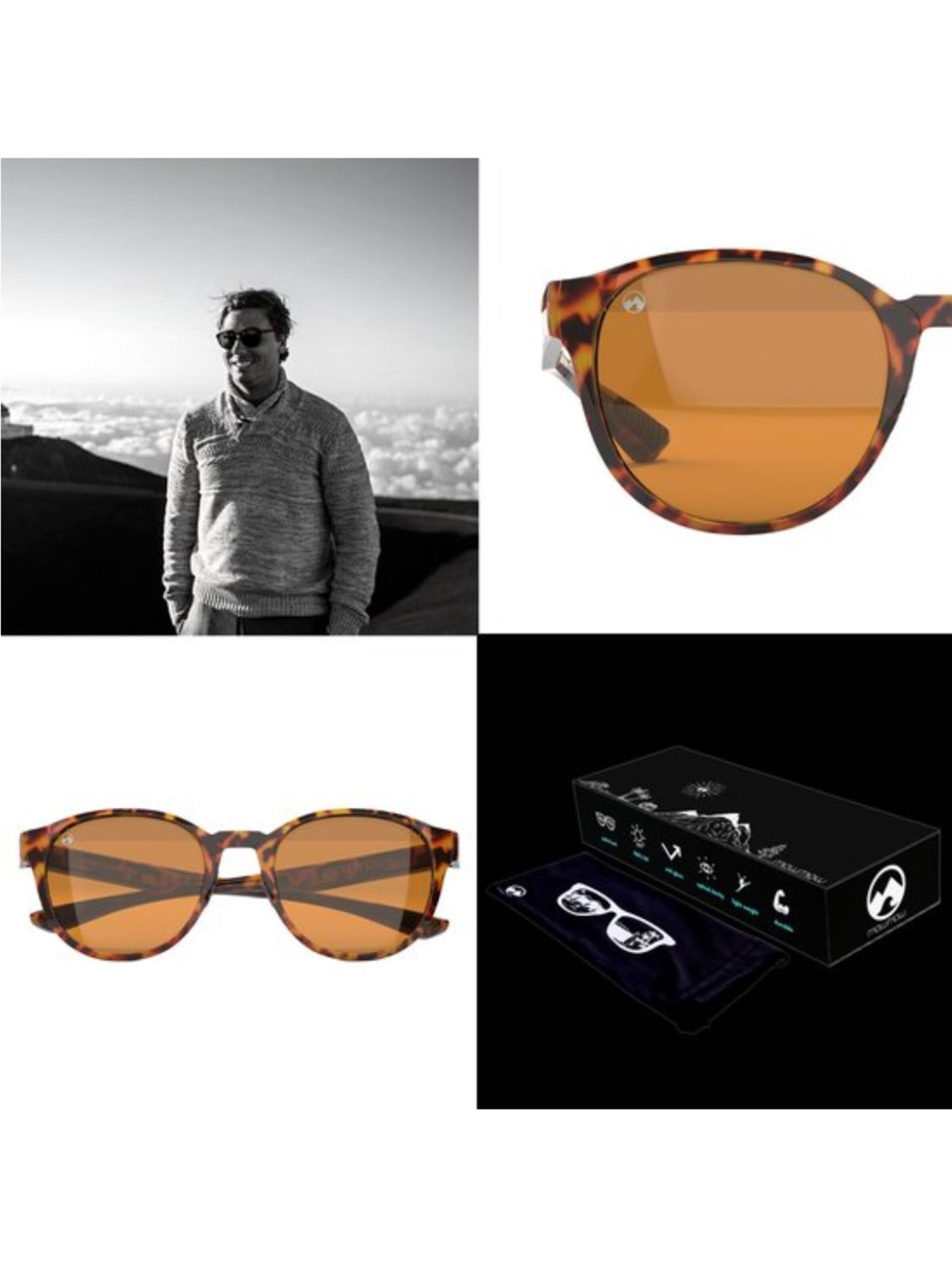 Mowmow Sportsonnenbrille 'MowMow Niseko Sunglasses - Polarized - Men - Women' in Braun