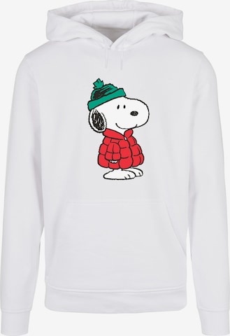Merchcode Sweatshirt 'Peanuts Snoopy Dressed Up' in White: front
