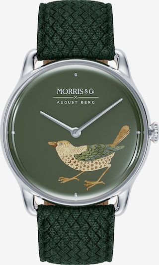 August Berg Analoog horloge 'Silver Bird 38mm' in de kleur Groen, Productweergave