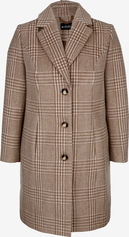 Ulla Popken Between-Seasons Coat in Beige: front