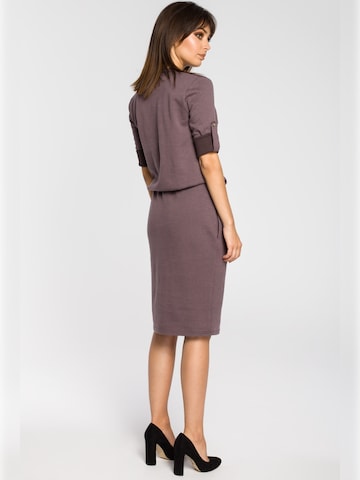 BeWear - Vestido camisero en marrón