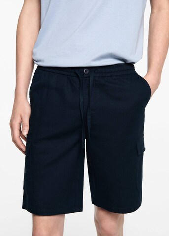 MANGO TEEN Regular Pants 'Army 6' in Blue: front