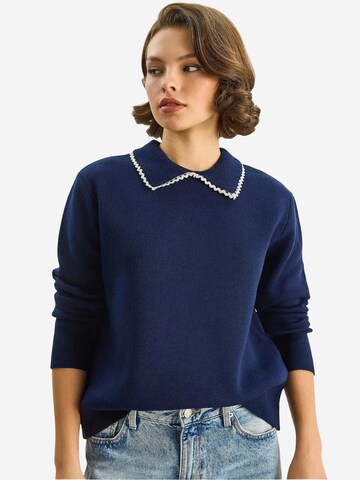 Bianco Lucci Sweater 'Pullover' in Blue