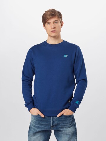 Sweat-shirt 'Essential' Starter Black Label en bleu : devant