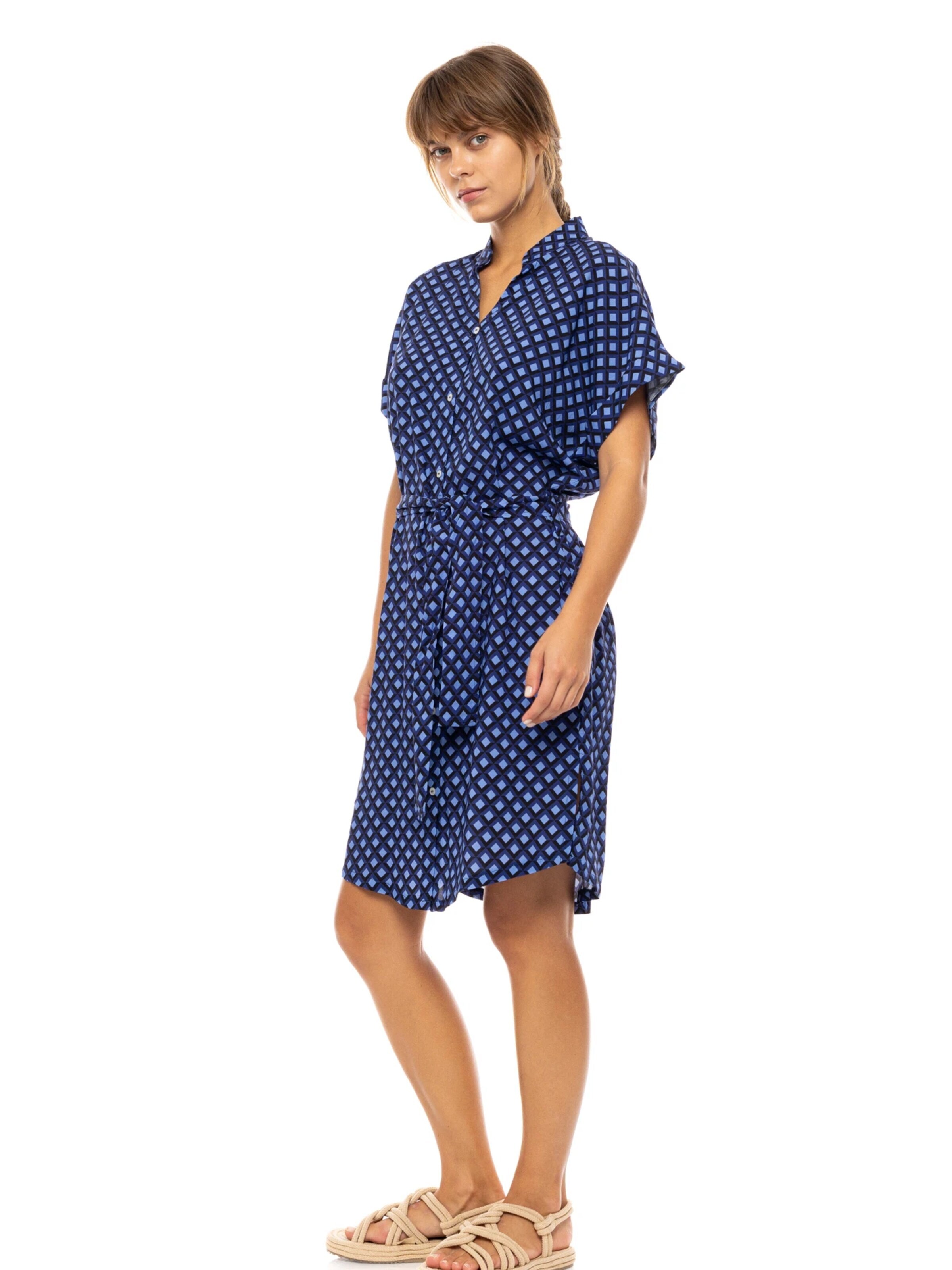 Pink Label Zomerjurk 'BEACHWEAR BLUE AZURE' in Blauw