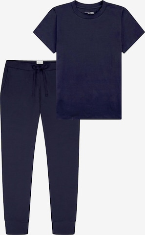 SCHIESSER Pyjama 'Mix & Relax' in Blauw: voorkant
