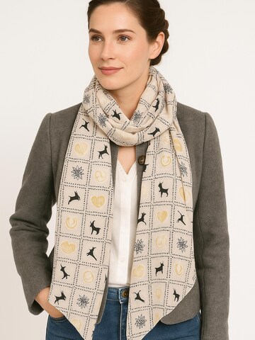 Allgäu Rebell Scarf 'Trachteneleganz' in Beige