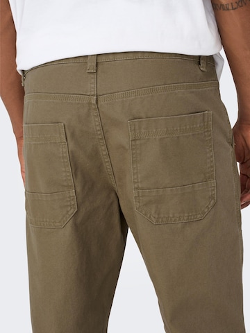 Only & Sons Regular Pants 'LUDVIG' in Brown