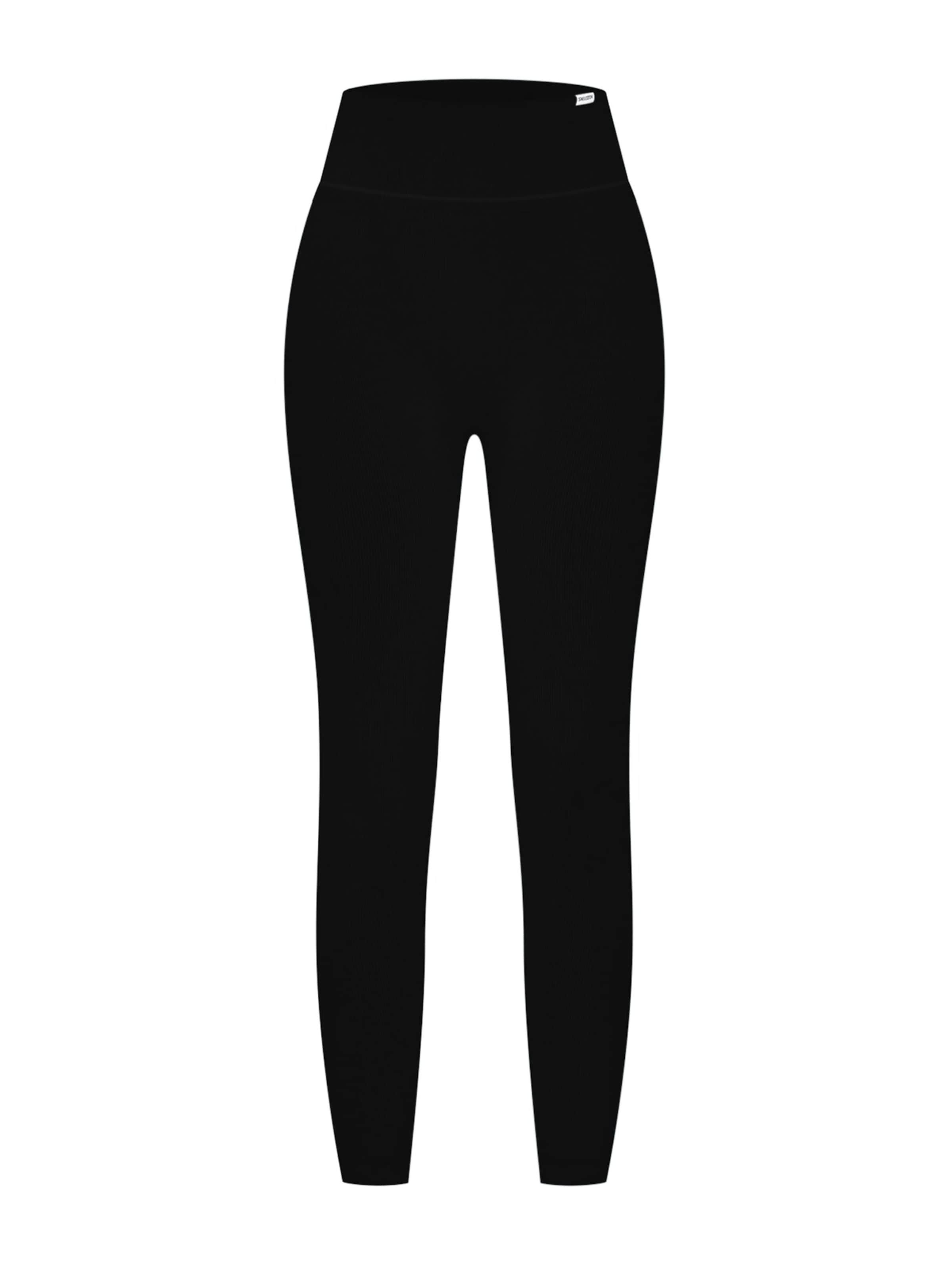 Smilodox Skinny Slayton Scrunch Effect Leggings in Schwarz: Vorderseite