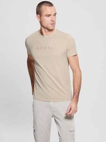 GUESS T-Shirt 'Classic' in Beige: predná strana