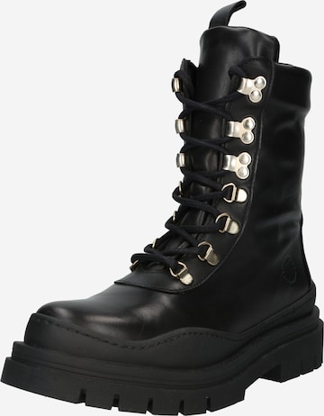 Ca'Shott Lace-Up Ankle Boots in Black: front