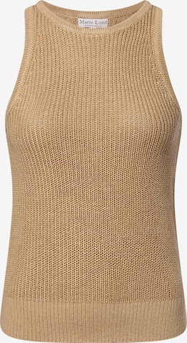 Marie Lund Knitted Top in Brown: front
