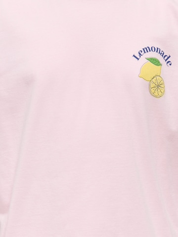 ONLY GIRLS Μπλουζάκι 'KOGCANA' σε ροζ