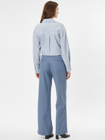 Samsøe Samsøe Boot cut Pleated Pants in Blue