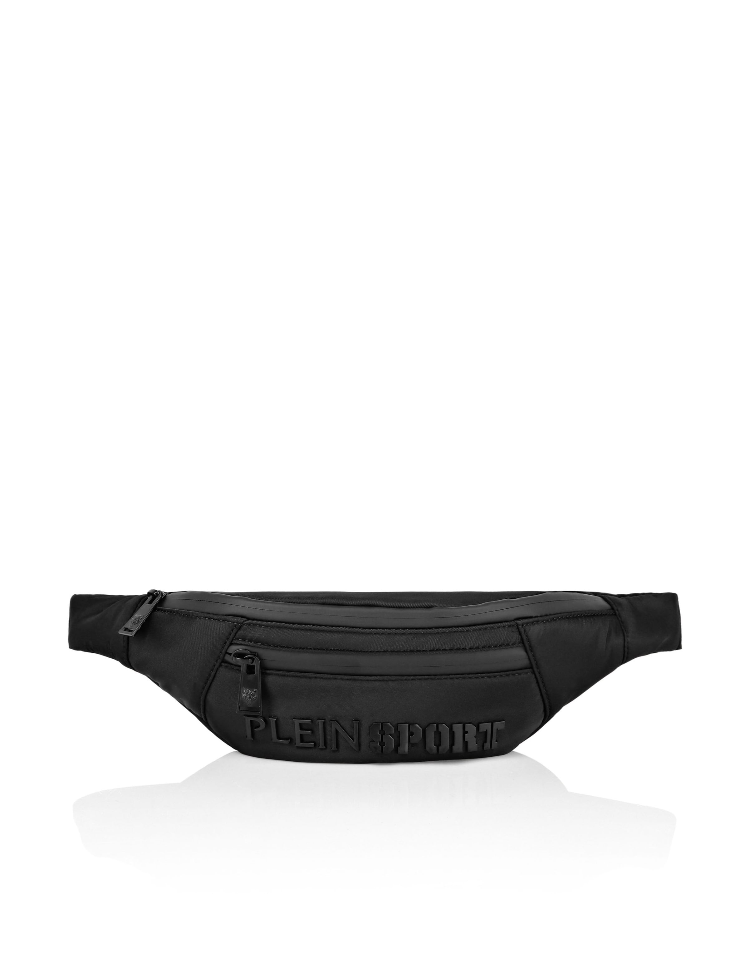 Plein Sport - Bolsa de cintura 'Fanny' em preto: frente