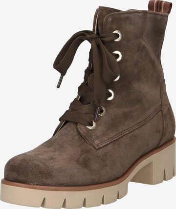 GABOR Lace-Up Ankle Boots in Brown: front