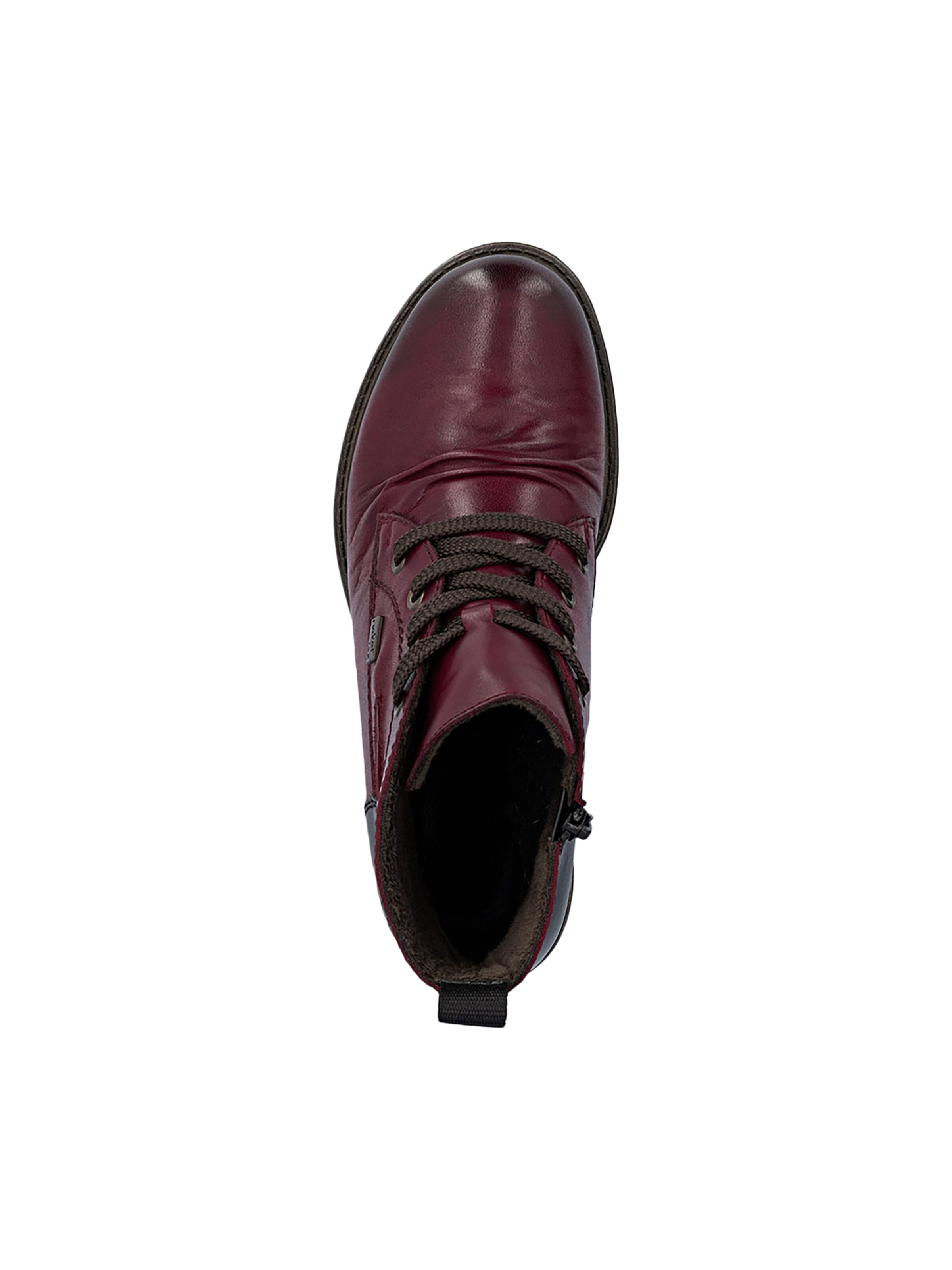 Bottines 'Lederstiefeletten „Odeon“' Rieker en rouge