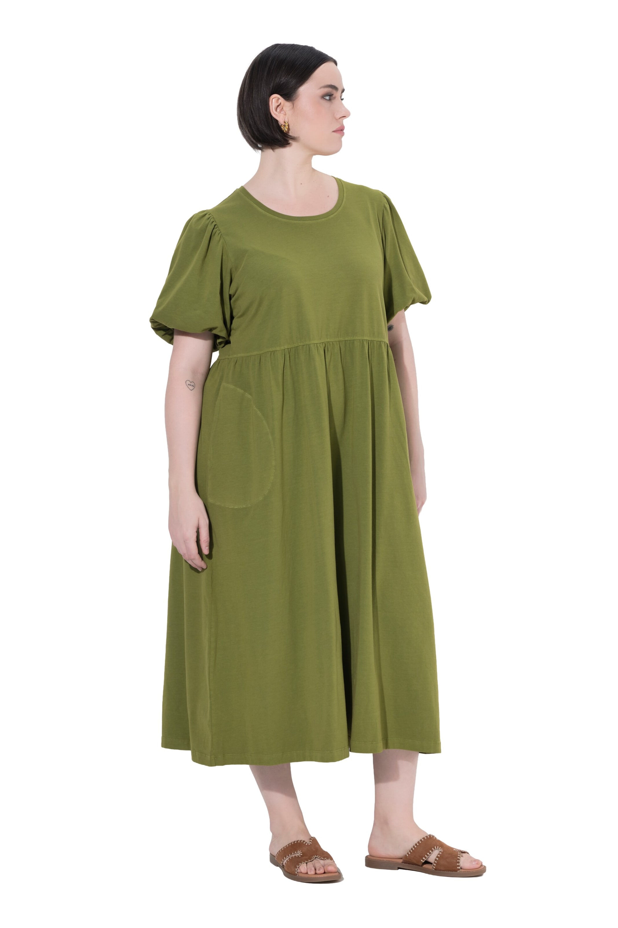 Ulla Popken Dress in Green: front