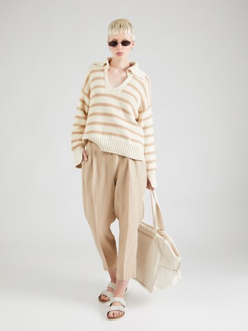 regular Pantaloni con piega frontale di Sisley in beige