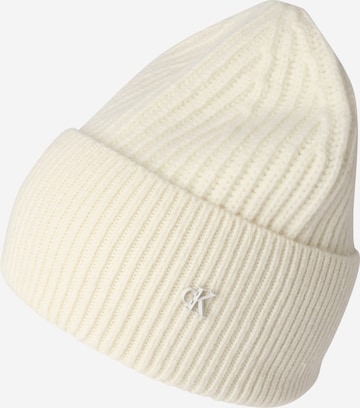 Calvin Klein Beanie in White: front