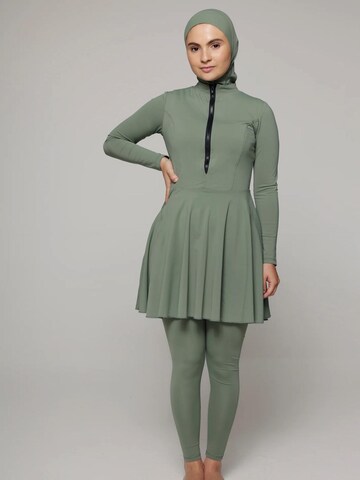 SIYA Swimwear Swimsuit 'East – Burkini/Modest' in Green: front