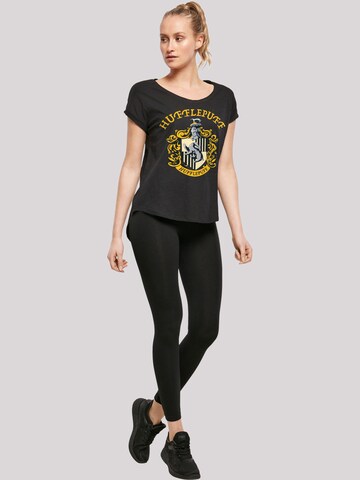 F4NT4STIC Shirt 'Harry Potter Hufflepuff Crest' in Zwart