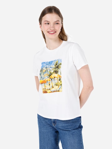 T-shirt Colin's en blanc : devant